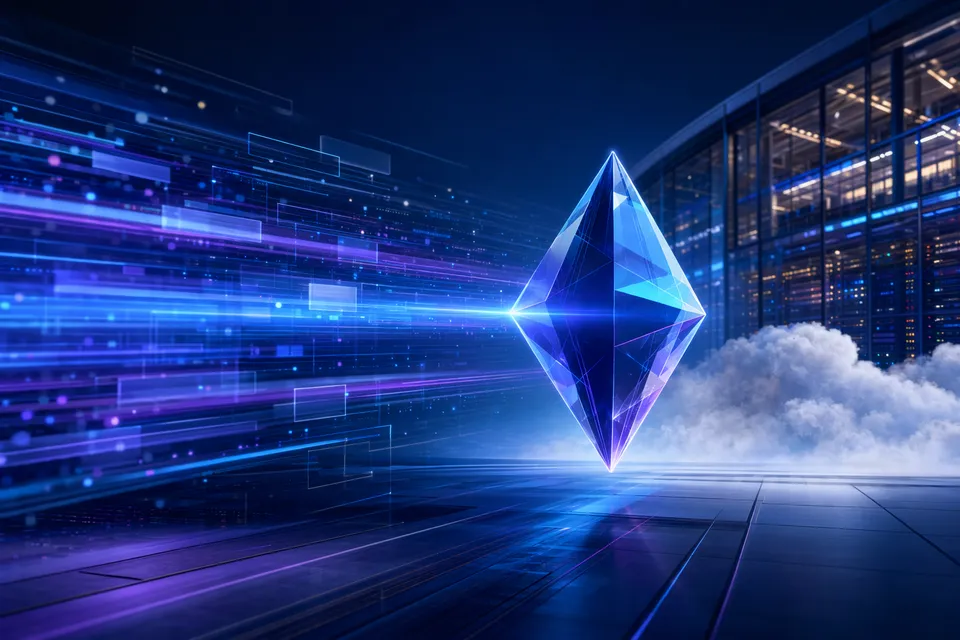 Abstract illustration of Gemini 3.1 Flash-Lite powering fast enterprise AI workloads