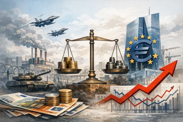 Illustration of European defence spending affecting growth, inflation and monetary policy