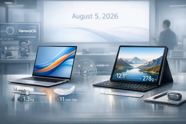Huawei MateBook Pro S and MateBook Fold Ultimate Design 2026 laptops with Kirin processors