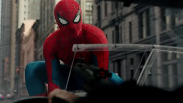 Peter Parker looking somber in the rain for Spider-Man: Brand New Day, representing the film's isolated and personal stakes.