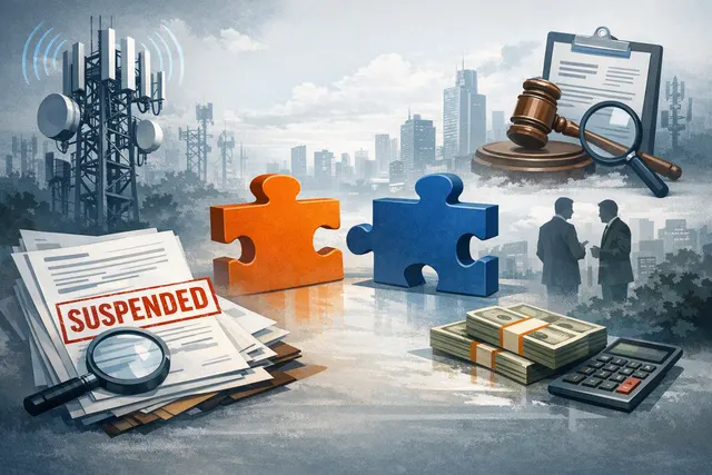 Illustration of the collapsed Simba-M1 acquisition and Singapore’s spectrum investigation