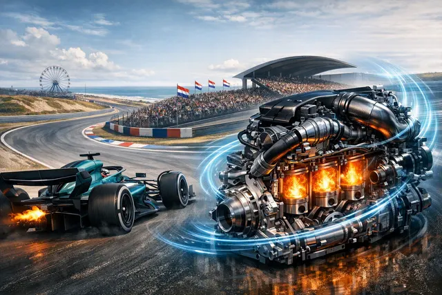 Illustration of Honda’s 2026 Formula 1 power-unit upgrade for Aston Martin at Zandvoort