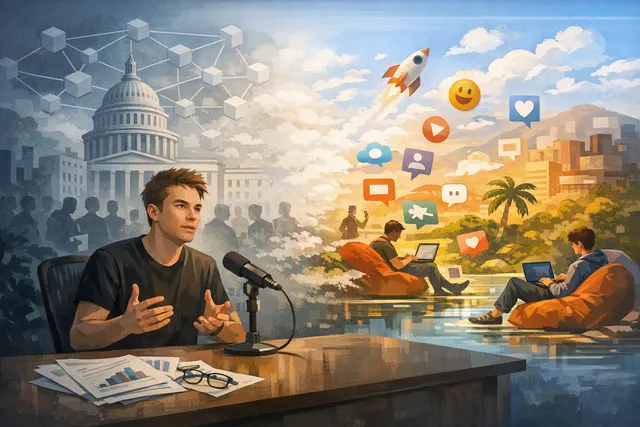 Editorial illustration of the trade-off between blockchain decentralization and user experience, featuring Solana and Pump.fun themes