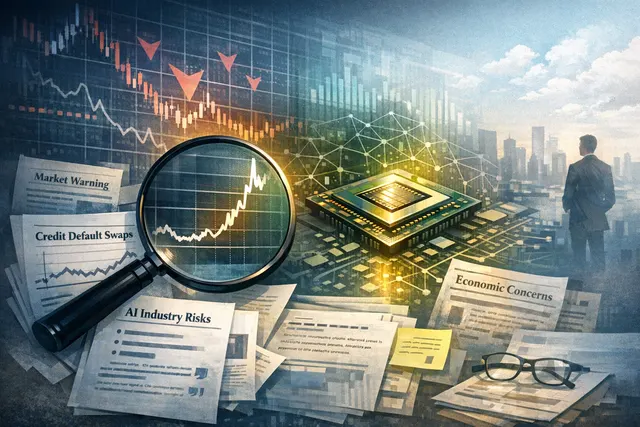 Search & fact-check with cited sources for What caused Nvidia's credit default swap to hit a record high, and how do broader concerns about