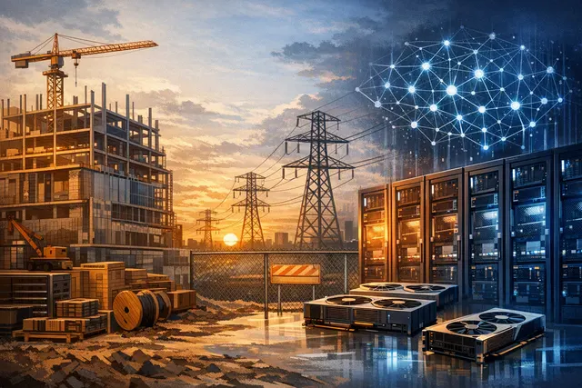 Illustration of Microsoft AI accelerators waiting for powered data-center capacity