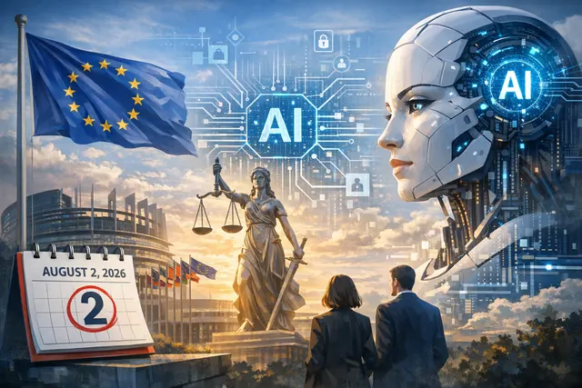 EU AI Act enforcement August 2026 timeline and autonomous AI agent breach illustration
