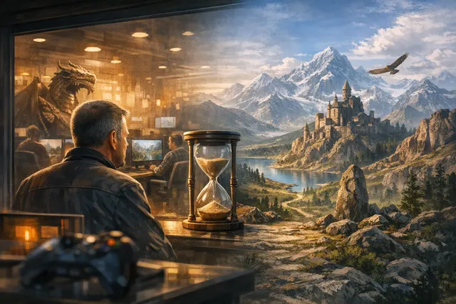 Concept art representation of The Elder Scrolls VI development update with Creation Engine 3 and classic RPG design