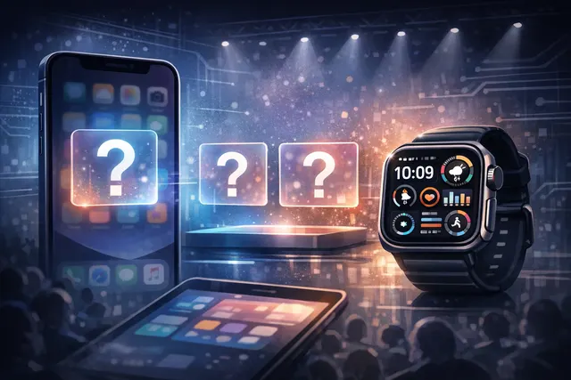 Concept image of iOS 27 interface with Siri, Camera, and Apple Watch features