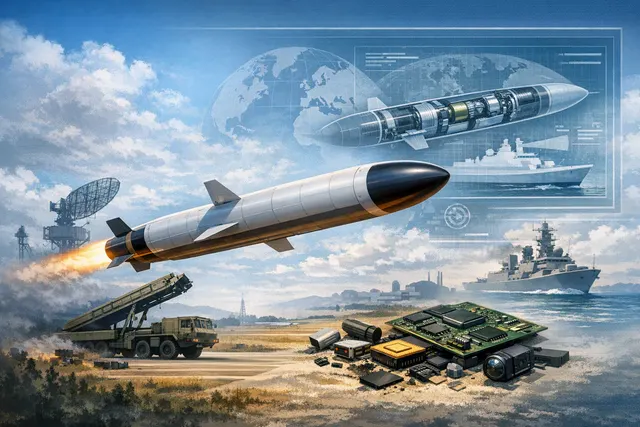A low-cost Russian S8000 Banderol cruise missile mounted under the wing of a drone, with technical specs overlaid
