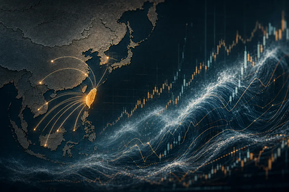 Editorial illustration of inflation volatility, oil shocks and a diversified investment portfolio