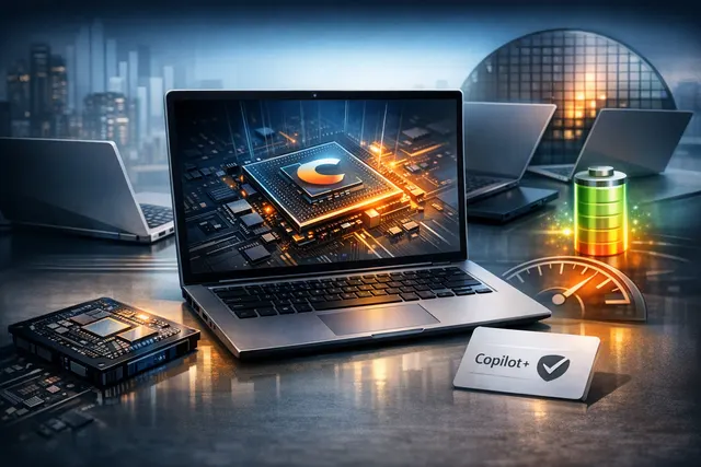 Qualcomm Snapdragon C chip illustration for budget Windows laptops