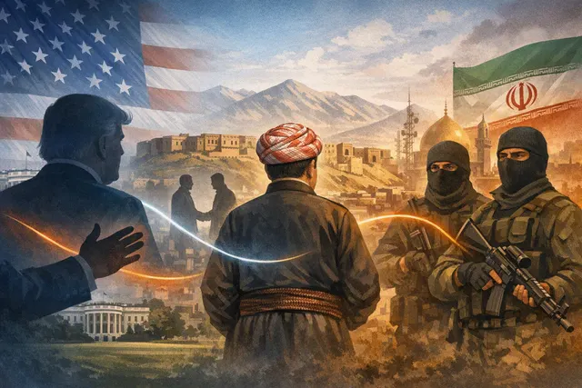 Illustration of disputed U.S.-Iran backchannel diplomacy involving the IRGC and Iraqi Kurdistan