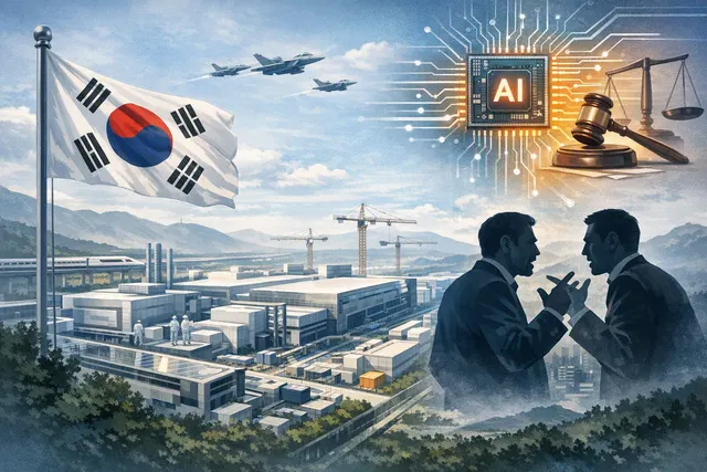 What tensions are emerging between South Korea's massive 800 trillion won semiconductor initiative (launched June 29, 2026 alongside Samsung