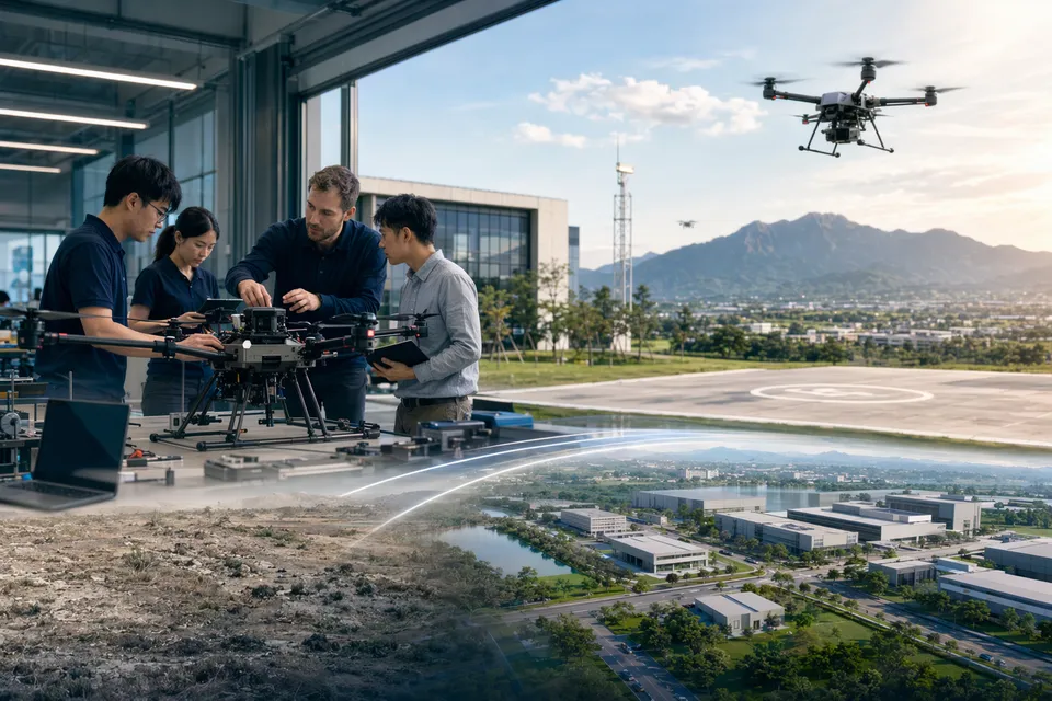Drone research and development hub in Chiayi representing Taiwan’s growing UAV industry cluster