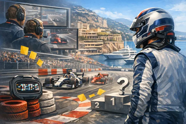 Pierre Gasly celebrating on the podium after his third-place finish at the 2026 Monaco Grand Prix was reinstated