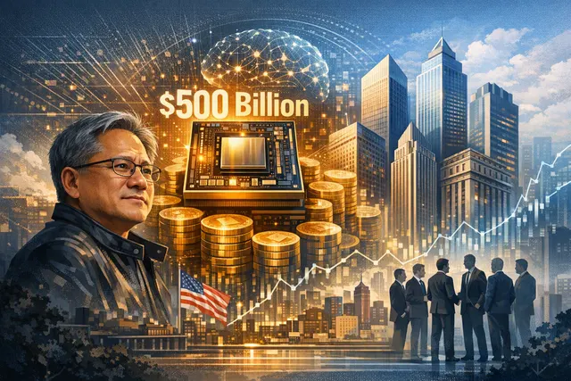 What was Nvidia's announcement regarding a $500 billion AI chip financing initiative, including the six Wall Street firms involved, Jensen H
