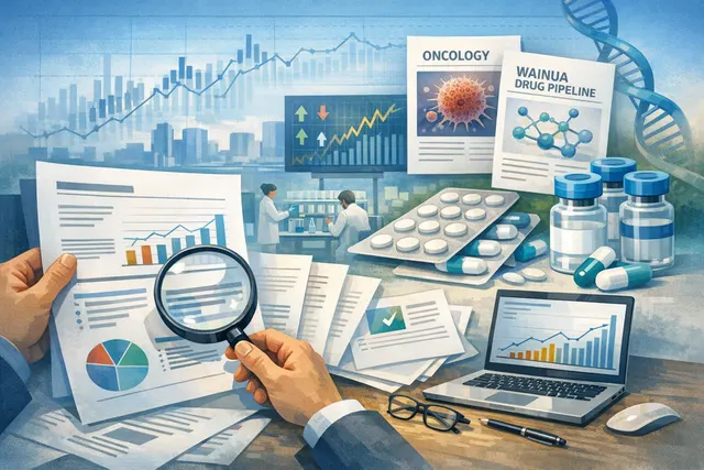 A conceptual image of a pharmaceutical research lab, representing AstraZeneca's drug development pipeline and earnings report.