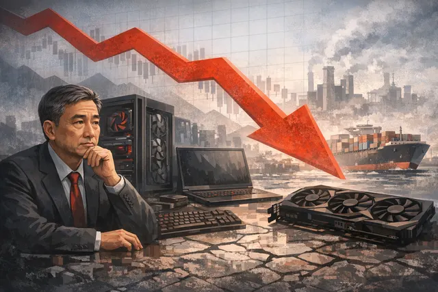 Illustration of a PC graphics card with a red upward price arrow, symbolizing MSI's warning about rising gaming hardware costs in 2026.