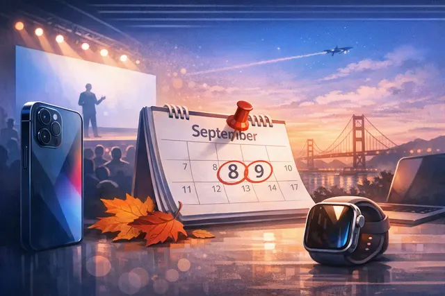 Illustration of the Apple iPhone 18 Pro, iPhone 18 Pro Max, and the foldable iPhone Ultra, representing the expected September 2026 lineup