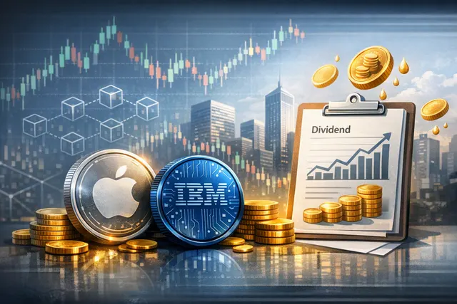 Binance bStocks dividend distribution announcement for tokenized Apple AAPLB and IBM IBMB tokens