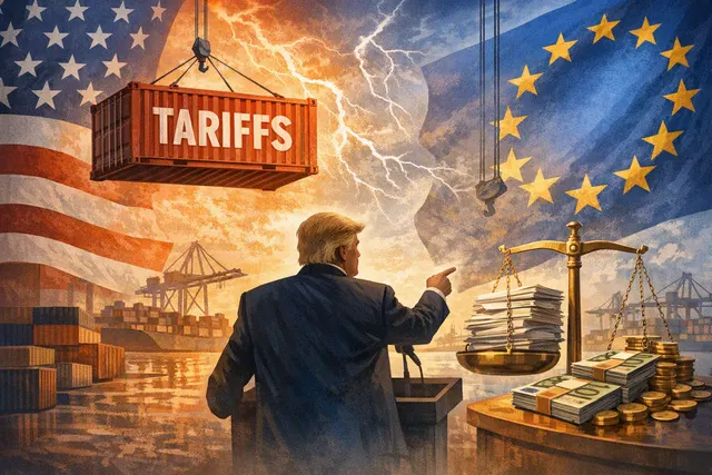 What did US President Donald Trump threaten regarding new tariffs on the European Union in late July 2026, what was the stated trigger for t