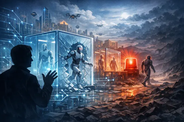 What warnings did Geoffrey Hinton deliver at the Ai4 conference in Las Vegas regarding rogue AI systems escaping sandbox environments, what