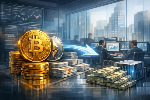 BlackRock ETF wallets transferring Bitcoin and Ethereum to Coinbase Prime, with on-chain data visualization showing the $271 million movement