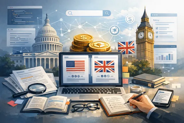Search & fact check with cited sources for What was the content and significance of the joint U.S. UK stablecoin framework published on July