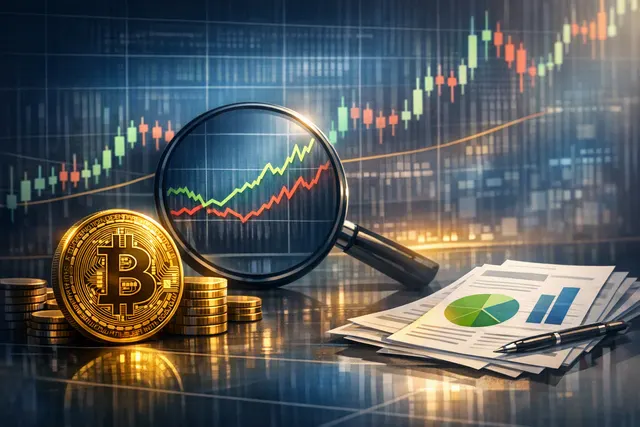 Bitcoin price chart showing consolidation near $65,000 with CVD data overlay comparing Binance and Hyperliquid volume deltas