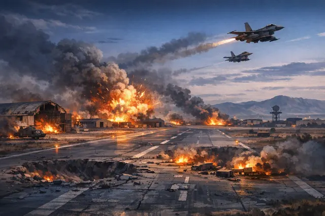 What happened when Israel launched eight airstrikes on Syria’s Abu al Duhur military airbase near Aleppo—reportedly targeting its runway and