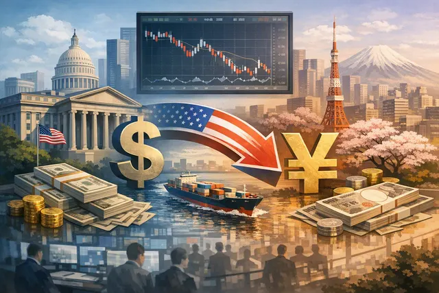 U.S. Treasury Secretary Scott Bessent's notepad visible at a Camp David cabinet meeting on July 31, 2026, showing a 'to-do' list entry to buy Japanese yen