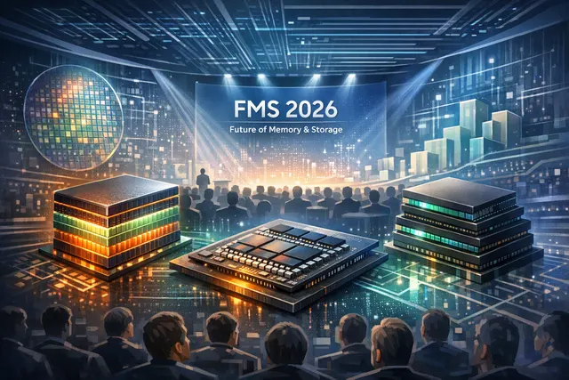 Samsung zHBM and V10 BV-NAND memory technology concept visualization for AI infrastructure at FMS 2026