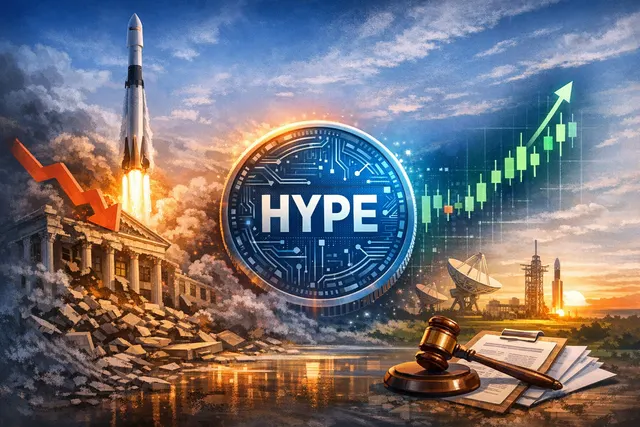 What caused Hyperliquid's HYPE token to surge over 7% in June 2026, and how did the SpaceX IPO, the failure of centralized exchanges like Bi