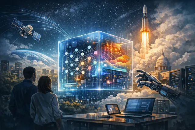 Abstract illustration of Meta's Muse Glimmer open-weight AI model running on a laptop