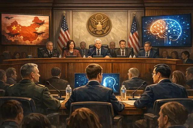 U.S. lawmakers and expert witnesses testify on the AI arms race against China during a June 2026 congressional hearing, warning of national security and economic stakes.