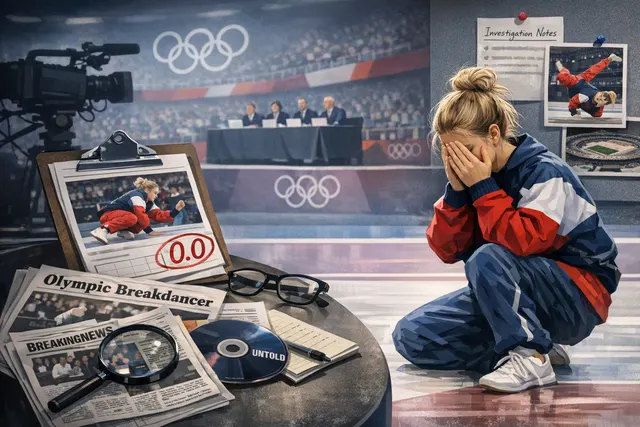 Australian breakdancer Rachael 'Raygun' Gunn performing at the 2024 Paris Olympics