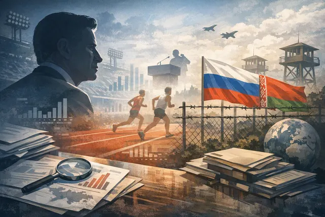 What prompted World Athletics president Sebastian Coe to personally pledge to defend the organization's ban on Russian and Belarusian athlet