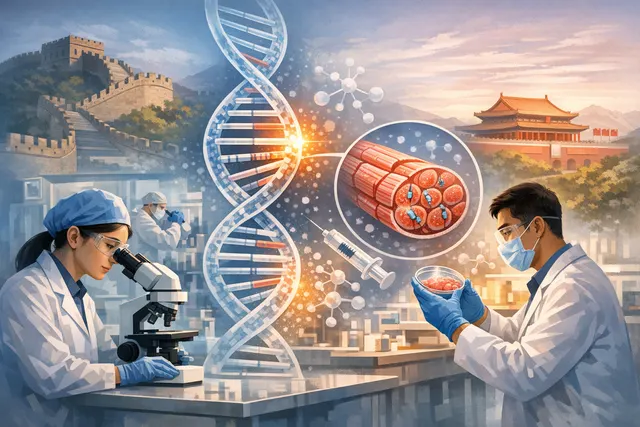 Illustration of circular ADAR-recruiting RNA guiding exon 51 skipping in DMD gene transcript