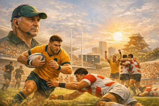 Les Kiss era begins: Wallabies survive red card and Japan rally for 35-32 win in nine-try thriller
