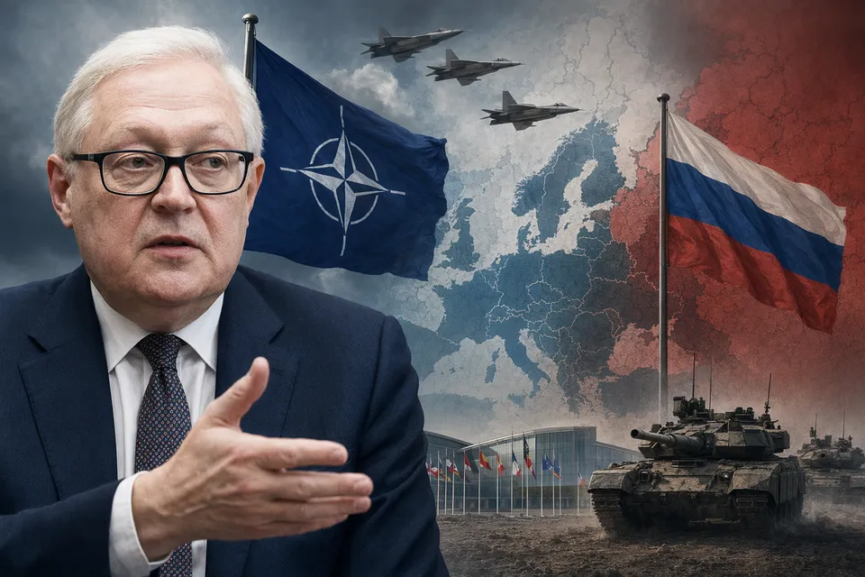 Symbolic illustration of rising tensions between Russia and NATO during the Ukraine war