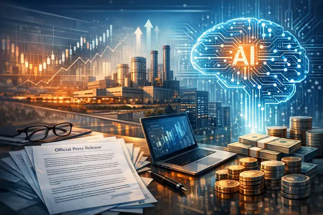 Conceptual image representing Intel's $15 billion stock offering to fund AI and chip manufacturing growth