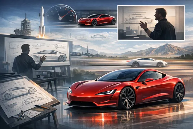 Tesla second-generation Roadster prototype with SpaceX cold-gas thruster package