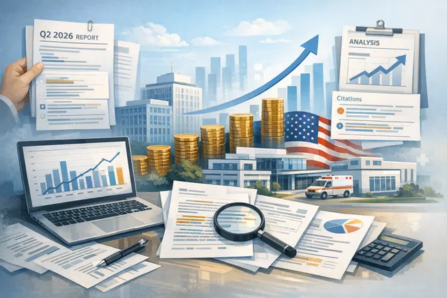 A stylized bar chart and financial data representing Royal Philips Q2 2026 results, showing sales growth and the impact of a US tariff refund.