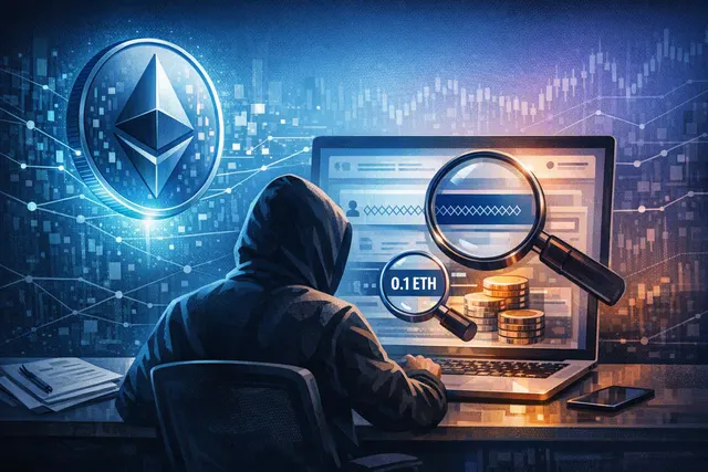 An abstract digital illustration of an old vault door slowly opening, with glowing Ethereum symbols and rising charts emanating from the crack, symbolizing the awakening of a dorma