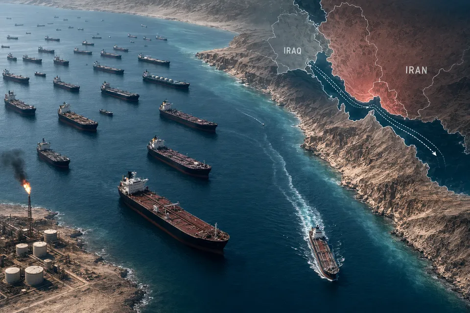 Tàu chở dầu đi qua vùng biển hẹp trong khủng hoảng eo biển Hormuz