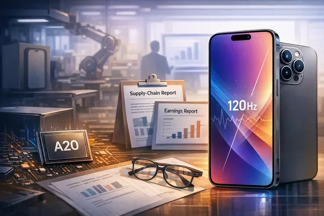 Concept render of the iPhone 18 Pro Max showing a large edge-to-edge display and triple camera array