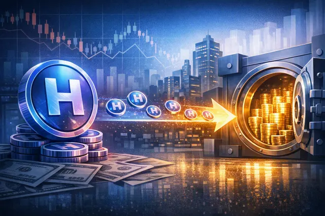 Illustration of HYPE tokens moving toward Coinbase Prime amid concerns about institutional selling pressure