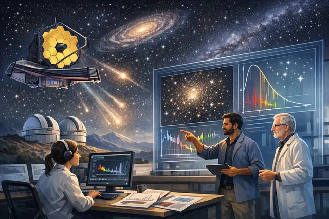 How did an international team led by Leiden University use ultra deep James Webb Space Telescope NIRSpec spectra combined with ground based