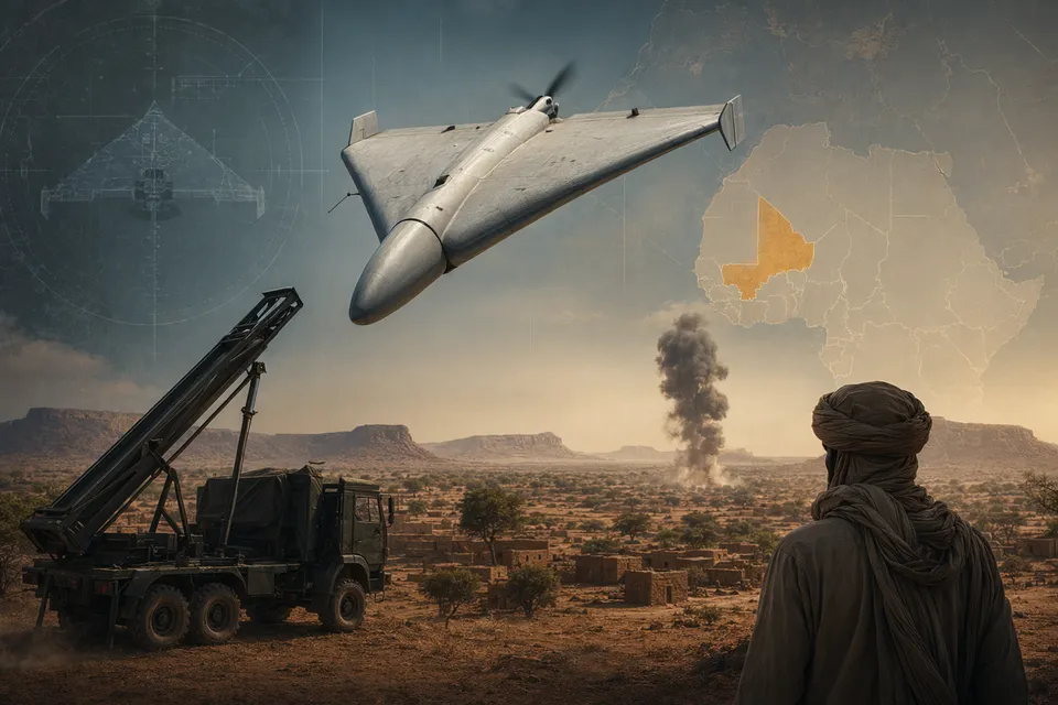 Illustration of a Shahed‑style Garpiya‑A1 kamikaze drone used in modern warfare
