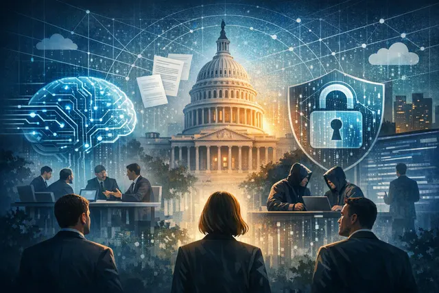 Illustration of an AI security alliance coordinating open tools and incident sharing
